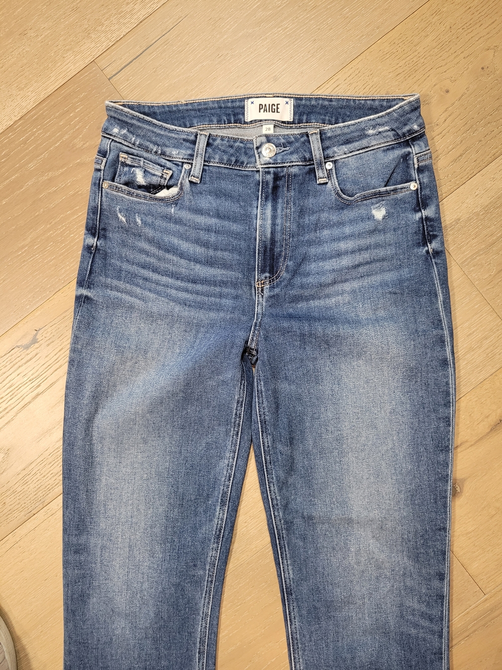 PAIGE Jeans Women's sz 28 Hoxton Slim Mid Rise Ankle Denim Jean - Picture 3 of 14